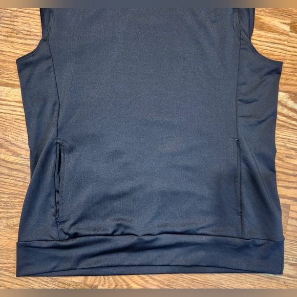 Black Sleeveless Compression Hoodie Hip-hop Workout Shirt Men's Size Large - Picture 4 of 8